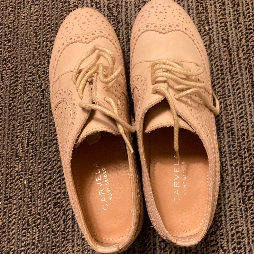 Carvela Kurt Geiger dusty pink brogues-NEVER WORN!